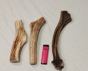 Poroże zestaw 3 szt naturalny Gryzak  dla psa  18-24 cm 