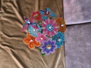 Kwiaty motyle zestaw haft diamentowy