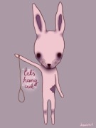 Plakat A3 królik -let's hang out-