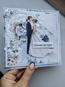 Ślubna zimowa kartka / z okazji ślubu / rocznica ślubu 