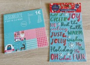 Bloczek papierów świątecznych / zimowych 15x15 + naklejki