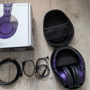 Audio-technica ATH-M50xBT LimitedEdition purple/black + przedłużacz + etui