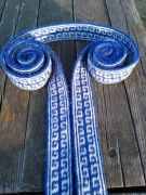 Krajka tkana na tabliczkach - Greek key