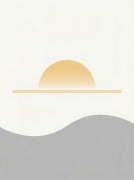 Plakat abstrakcyjny wschód słońca 30x40 cm do salonu sypialni