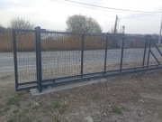 Brama przesuwna 4mb +3 słupki 80x80 mm grafit