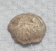 I RP Jan II Kazimierz Waza Gdańsk 1 szeląg 1657 Srebro