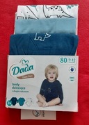 3- pak Body dziecięce z długim rękawem 9-12mc nowe