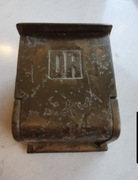 POPIELNICZKA KOLEJOWA D.R stara miedziana sygnowana Garthe unikat zabytek 