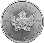 Srebrna moneta Kanadyjski Liść Klonowy 1 uncja Srebra 2025