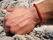 Bransoletka bransoleta męska czerwona ochronna talizman amulet kabała uroki