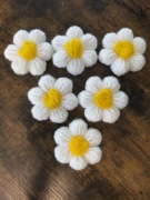 Kwiaty 3d puff szydełko handmade włóczka naszywka 