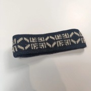 Opaska zimowa dziecięcia granatowa z białym wzorem