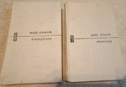 2 książki - Mały słownik chemiczny i Mały słownik biologiczny 
