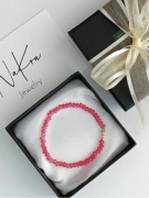 Bransoletka z truskawkowego AGATU I HEMATYTU