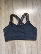 Sportowy biustonosz czarny bez usztywnień 