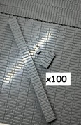 100 x LEGO cegła 1x2 - 98283 Dark Bluish Gray