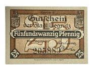 Notgeld Legnica, Liegnitz 25 Pfennige