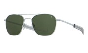 AO Original Pilot 55#20-140 Matte Silver - Calobar Green Nylon Lenses