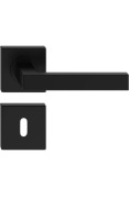 Klamka z zamkiem klmplet czarny mat 