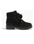 Botki czarne Badura ocieplane zamszowe 37