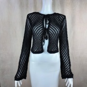 River Island Czarny Ażurowy Bolerko Crop EUR 32