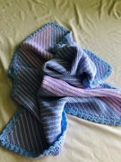 Kocyk dla dziecka, 100% wełna merynosa, ręcznie