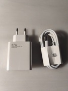 Ładowarka sieciowa 67W + kabel USB-C | Zestaw biały NOWY