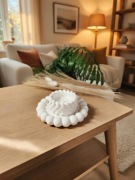 Zestaw dekoracyjny świecznik + podstawka bąbelkowa 12 cm – świecznik 