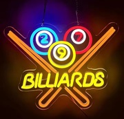 NEON BILARD BILLARDS SZYLD LED USB PUB BAR PARTY DEKORACJA STÓŁ BILARDOWY 
