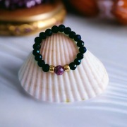 Pierścionek z Turmalinu i Rubin