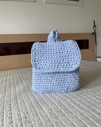 Plecak ze sznurka niebieskiego