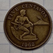 0836 Filipiny 5 centavos 1962