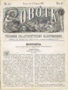 1871r, "Sobótka. Tygodnik belletrystyczny ilustrowany, 10 stron, pieczątka