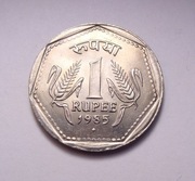 Indie 1 rupia 1985 Bombaj PIĘKNA!