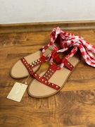 Sandały z paskiem do zawiązywania buty sandałki Stradivarius rozmiar 39