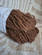 Włóczka z alpaki 100% brązowa naturalna ręcznie przędziona