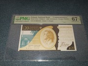 2009 20 złotych Fryderyk Chopin PMG 67 EPQ