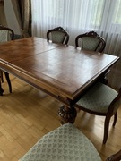 Dębowy duży stół rozkładany 