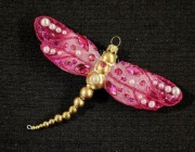 Bombki choinkowe 1szt. Duża piękna szklana ważka szklane ozdoby  bombki 