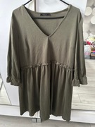 Luźna Bluzka damska z gumką khaki mohito M (38)