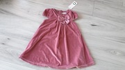 Nowa sukienka Cubus 98 welurowa różowa
