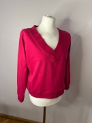 NOWA bluza sportowa fuksja, dekolt w serek FEMI STAGE M