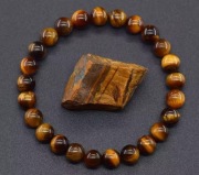 Bransoletka męska z kamienia naturalnego Tygrysie Oko