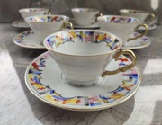 Zestaw filiżanek art deco Elsa mokka