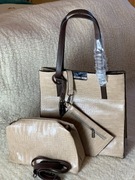 Piękna beżowa torba shopper