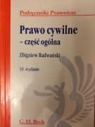 Prawo cywilne - cześć ogólna, Zbigniew Radwański