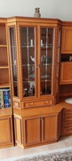 Witryna+dwa regały+komoda w okleinie mat klon/wiśnia - m-ki Golf