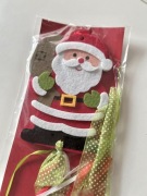 Świąteczne filcowe zawieszki 10 sztuk Mikołaj