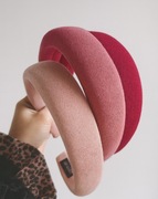 Opaska do włosów materiałowa gruba, pudrowy róż, róż, bordo, elegancka