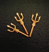 Trójząb Lego pearl gold złoty 92290 3sztuki